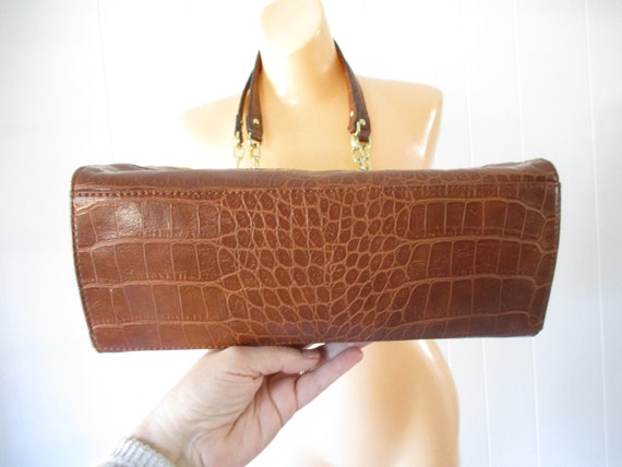 Vintage Anne Klein Purse Faux Crocodile Purse Fau… - image 5