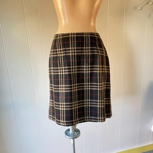 Vintage Plaid Skirt Tartan Plaid Fringed Kilt Skirt