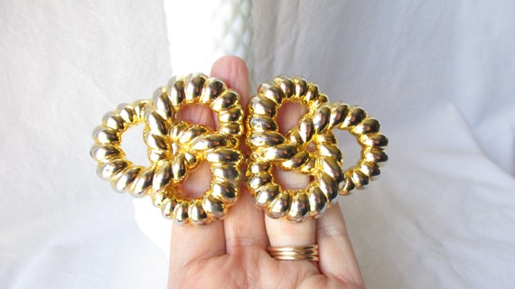 Vintage Belt Buckle Mimi Di N Dorica Rope Knot Buckle 1980s Designer Belt Buckle