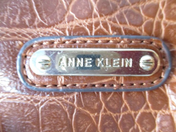 Vintage Anne Klein Purse Faux Crocodile Purse Fau… - image 3