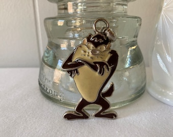 Vintage Tazmanian Devil Enamel Pendant