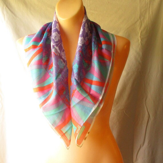 Vintage Scarf Vera Scarf Signed Vera Neumann Scarf