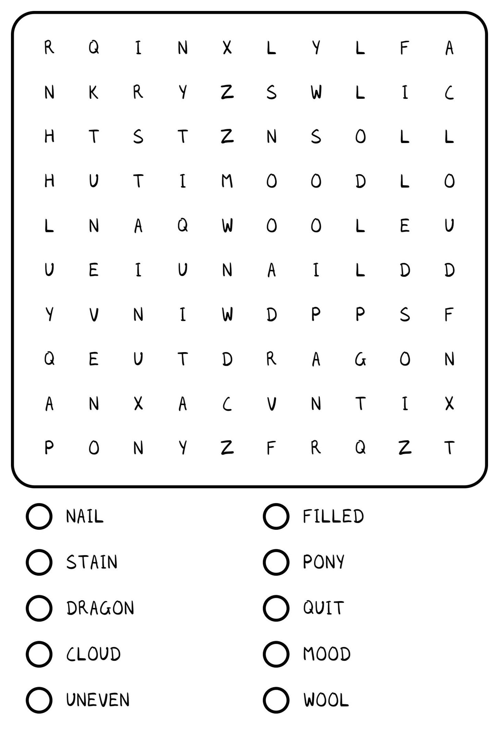 Printable Word Search Puzzle for Kindergarten 200 Pages, Back to School ...
