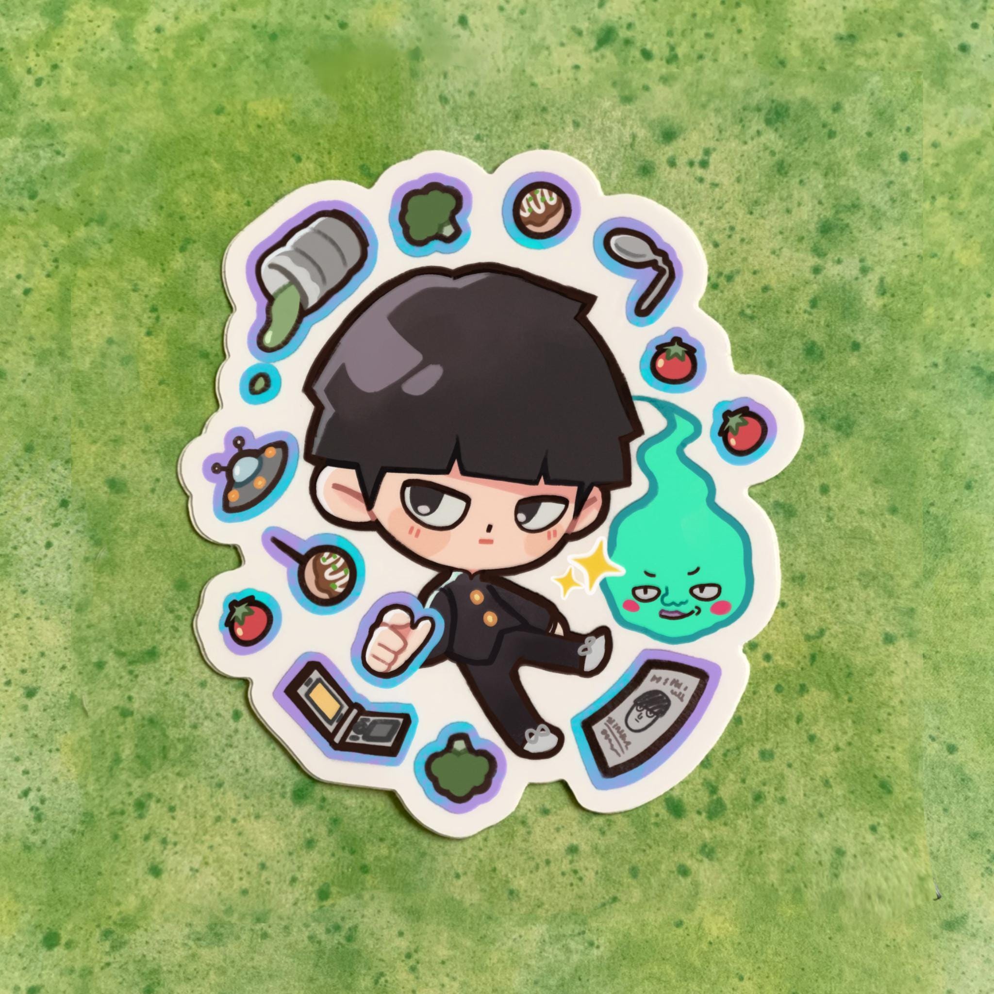 Autocollant Vinyle Mob Psycho 100 - Arataka Reigen - Décoration Murale Ou Voiture