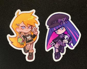 Panty and Stocking Sticker: Y2K Laptop Decor, Waterproof Die Cut