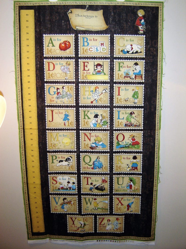 Growth Chart Fabric Panel