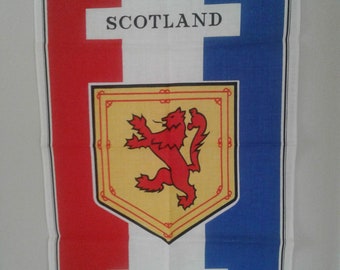 Scotland vintage Tea Towel, "Ceud Mile Failte" NOS, Unused & Unwashed