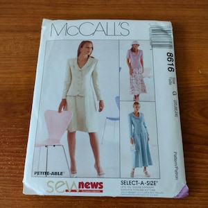 McCall&#39;s Sewing Pattern 8616, Uncut & Factory Folded, Vintage 1997