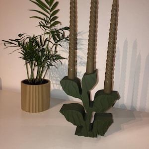 Candlestick for taper candles | Candlestick plant | Green candlestick | Taper candles | Candlestick | Candles | Taper candle holder