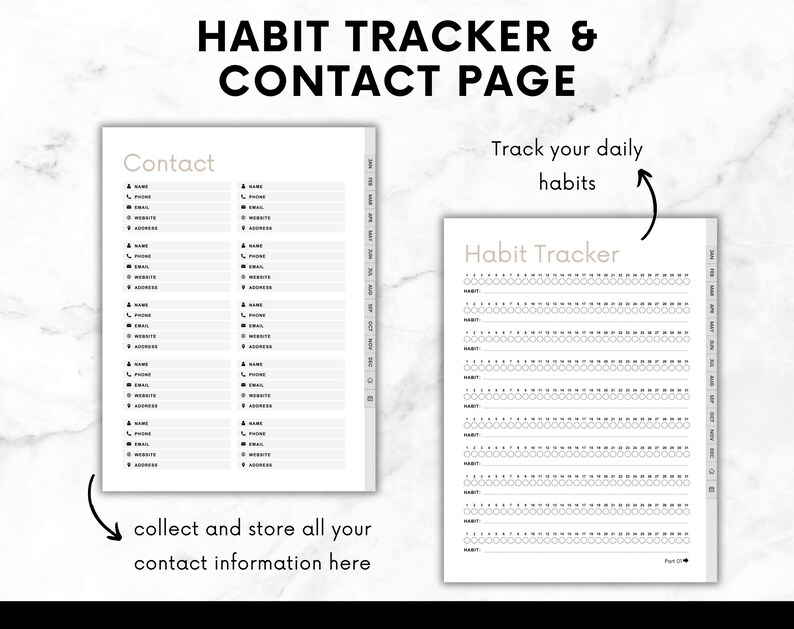 Remarkable 2025 Weekly & Monthly Planner | Digital Calendar | Contacts ...
