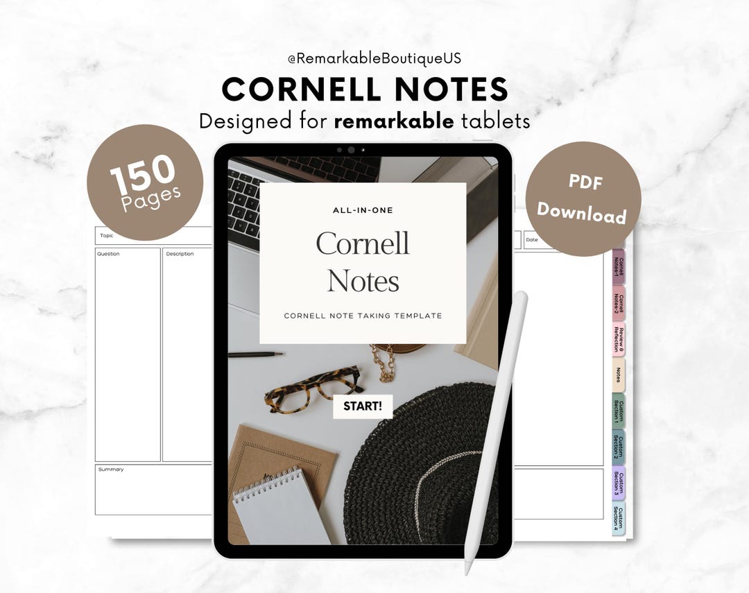 Remarkable 2 Cornell Notes | Academic, Student, Lecture & College Note ...