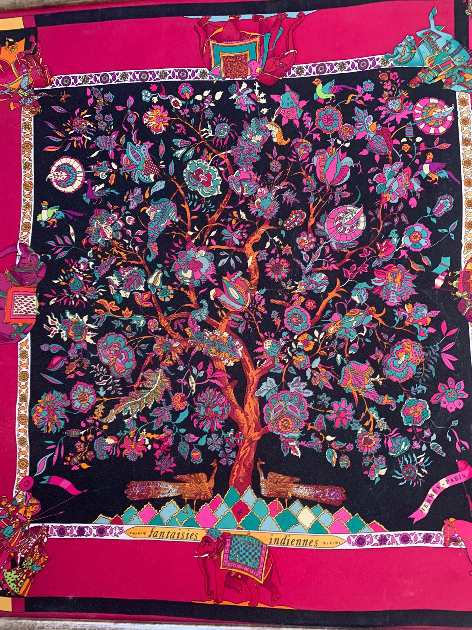 Hermes Silk Scarf 45cmx45cm Vintage <<tree of Life>> - Etsy