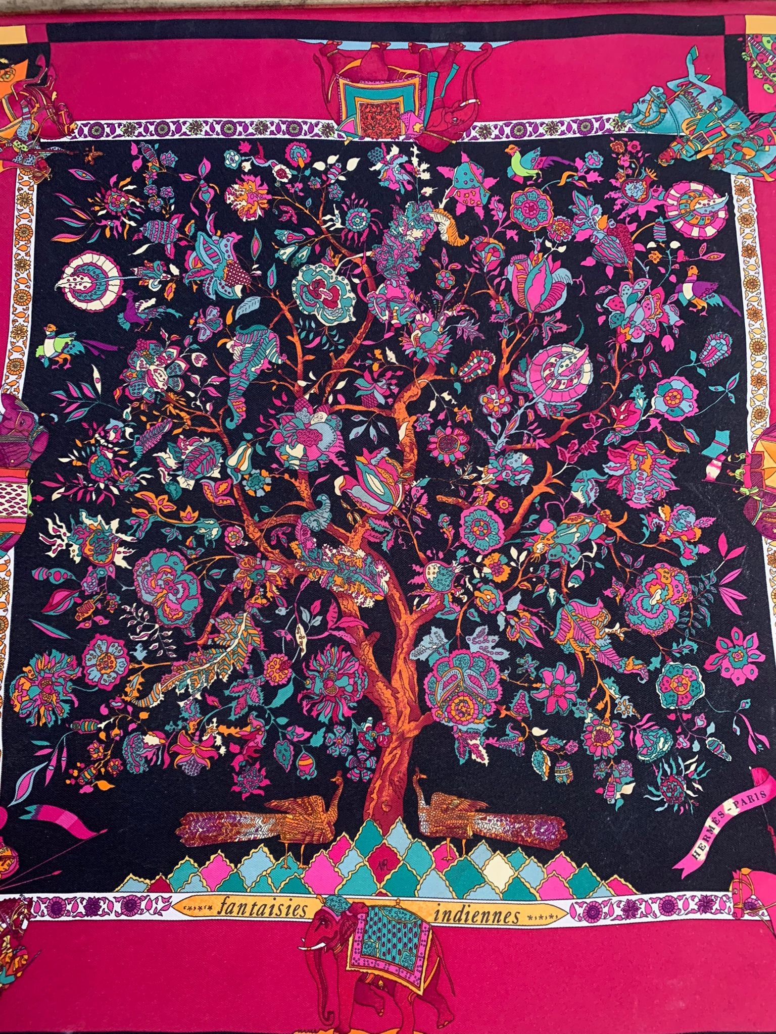 Hermes Silk Scarf 45cmx45cm Vintage <<tree of Life>> - Etsy