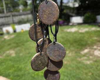 Cymatic frequency bismuth necklace 432 Hz Schumann Resonance Pendant