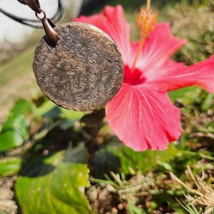 Solfeggio Cymatic frequency bismuth necklace 396hz Root Chakra Pendant