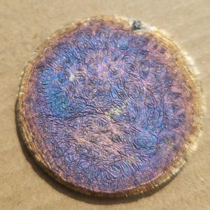 Solfeggio Cymatic frequency bismuth necklace 528hz Solar Plexus Chakra Pendant