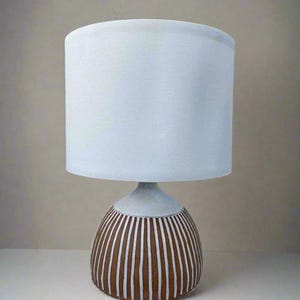Ceramic Lamp Base & Shade - Handcrafted - Bedroom Lamp - Table Lamp