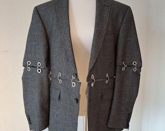 Convertible Unisex Blazer Roy Robson – Gedeconstrueerd Designerjack met Metalen Oogjes