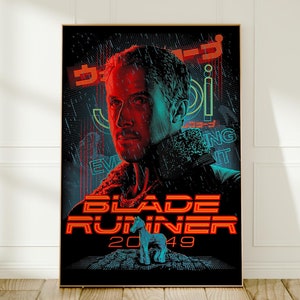 Blade Runner Poster - Ryan Gosling Art - Cult Classic Film Decor - Movie Poster Gift