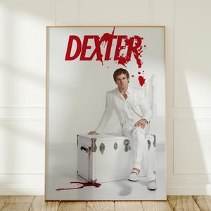 Póster de Dexter / Arte mural de la serie de TV / Impresión de la serie dramática policial / Arte de fan de Dexter Morgan / Decoración "La culpa puede ser mortal" / Idea de regalo única