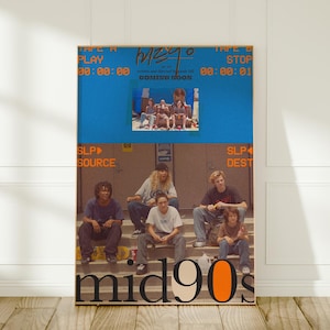 Póster de película de mediados de los 90 / Impresión artística con ambiente de skater de los 90 / Arte cinematográfico de Jonah Hill / Decoración de pared de cine independiente / Idea de regalo única