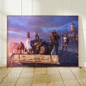 Final Fantasy VII Remake Poster, Cloud Strife Wall Art, High Quality Gaming Art Print, Gift for Gamers