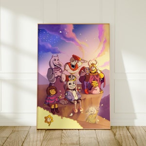 Undertaleのゲームポスター、Friskのキャラクターアート、ゲーム用ウォールアート、ゲーマー用ウォールデコレーション、ファインアートプリント、ゲーマーへのギフト