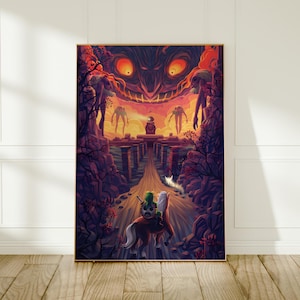 Póster de La Leyenda de Zelda, Ilustración de Link, Decoración de videojuegos, Arte de fan de Zelda, Impresión de alta calidad, Regalo para gamers