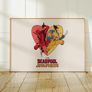 Deadpool and Wolverine Poster: Superhero Wall Art
