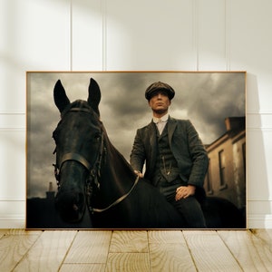 Thomas Shelby &#39;Peaky Blinders&#39; Poster: Vintage Noir TV Series Wall Art