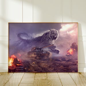 World of Tanksのポスター：装甲車両のプリント、ミリタリーゲームの装飾