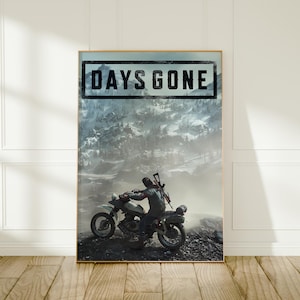 Days Gone Art Poster, Lone Motorcyclist Wall Art, Game Wall Decor, Fine Art Print, Perfect Gift for Gamers