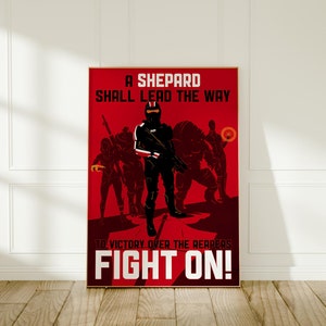 Mass Effect 3 Game Poster, N7 Propaganda Wall Art, Gamer Wall Decor, Fine Art Print, Unique Gift for Gamers