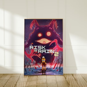 Risk of Rain 2 Game Posters, Huntress Wall Art, Gaming Wall Decor, Fine Art Print, Unique Gift for Gamers