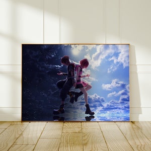 Póster del juego Kingdom Hearts, Sora, Kairi, decoración de pared, decoración de videojuegos, impresión de alta calidad, regalo único para jugadores