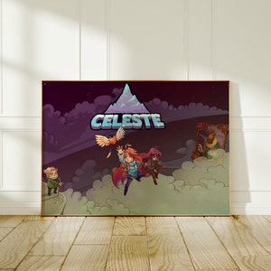 Celeste Game Poster, Madeline Wall Art, Unique Wall Decor for Game Lovers, Fine Art Print, Gamers Gift