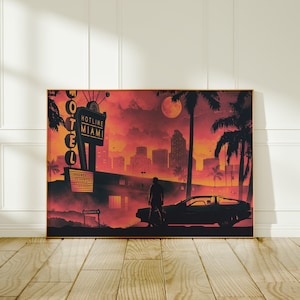 Hotline Miami Poster, Action Game Wall Art, Gamer Room Decor, Fine Art Print, Ideal Gift for Gamers