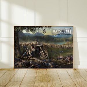 Days Gone Game Poster, Gaming Wall Art, Gaming Room Decor, High Quality Print, Birthday Gift for Gamers