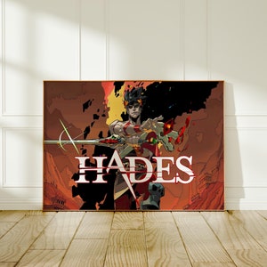Hades Game Poster, Zagreus Wall Art, Gaming Room Decoration, Fine Art Print, Unique Gift for Gamers