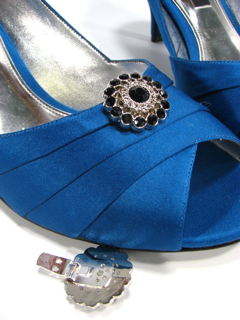 Black Rhinestone Shoe Clips Black Shoe Accessories Jewelry for Your