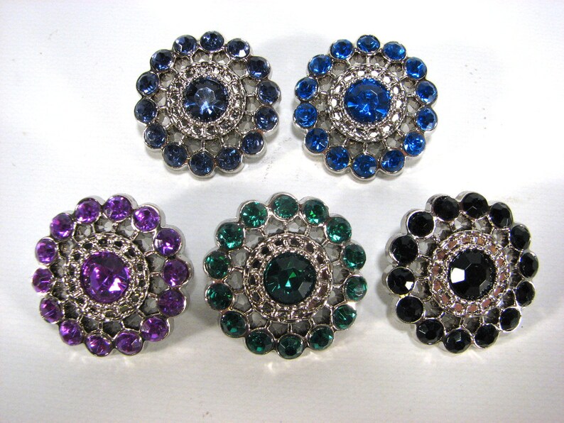 Something Blue Shoe Clips Royal Blue Sapphire Blue Rhinestone Etsy