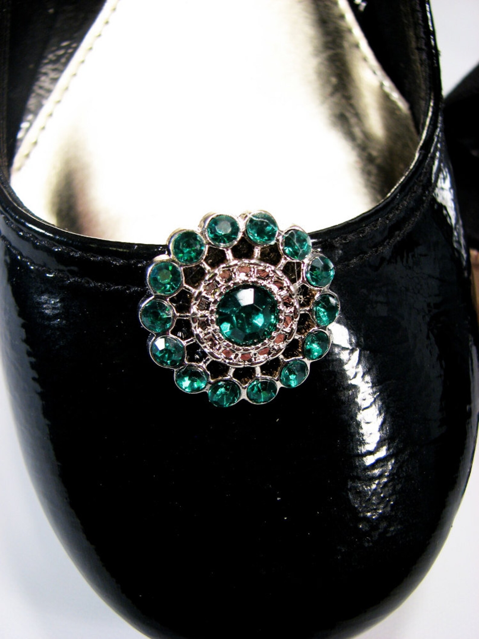 Green Rhinestone Shoe Clips Jewelry for Your Shoes Wedding Etsy UK