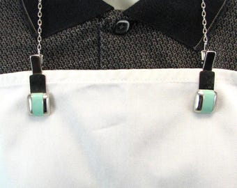 Napkin Clip Upcycle Dinner Nappy Bib Clamp Chain Serviette Senior Accessory Elderly Dining
