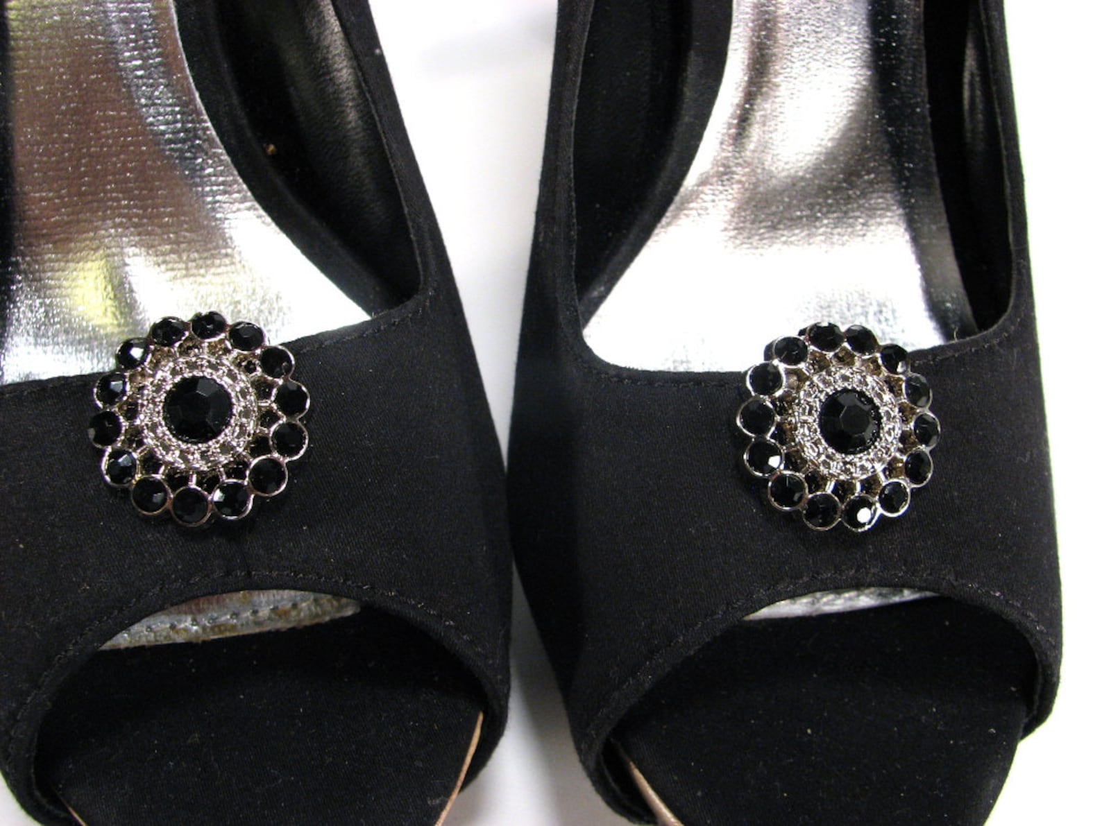 Black Rhinestone Shoe Clips Black Shoe Accessories Jewelry for Your