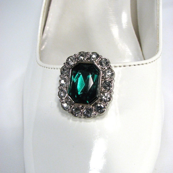 emerald green and gold shoes