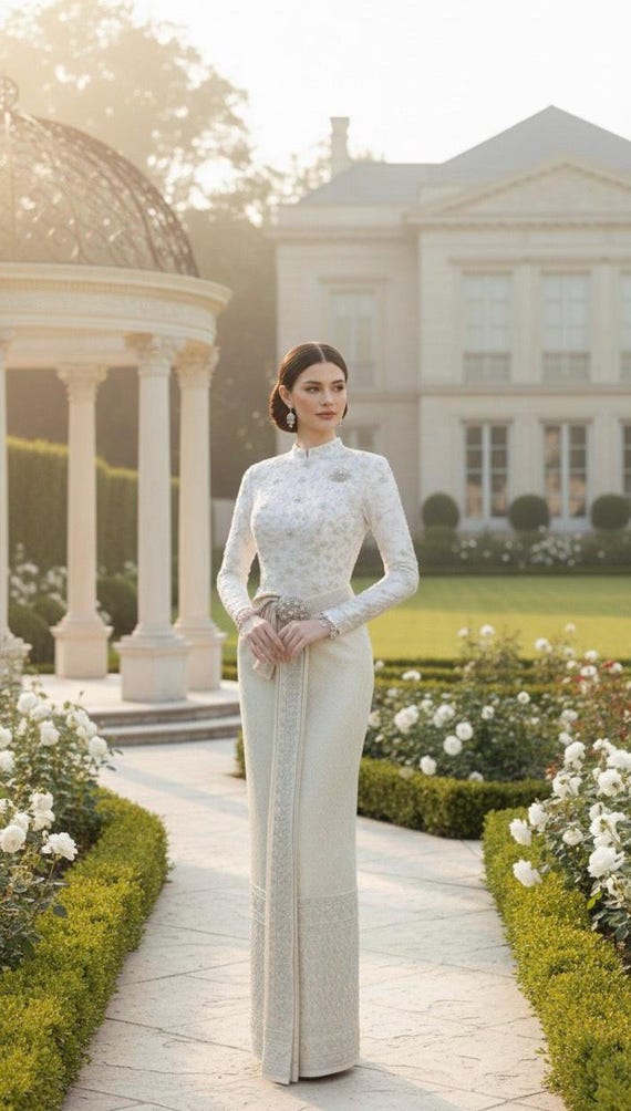 modern thai wedding dress An Elegant Thai Silk Dress for a Modern, Kooky and Intimate London Wedding