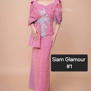 Luxury Thai Dress| Thai/Khmer/Laos| Thai Ancient Handwoven Cotton Dress| Handmade| Mother of Bride| Made to Measurement I Plus Size avai