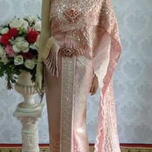 Gorgeous Thai Chakkrabath Bridal Dress| Thai/Khmer/Laos| Handwoven fabric| Handmade Embroider| Made to Measure| Personalization avail