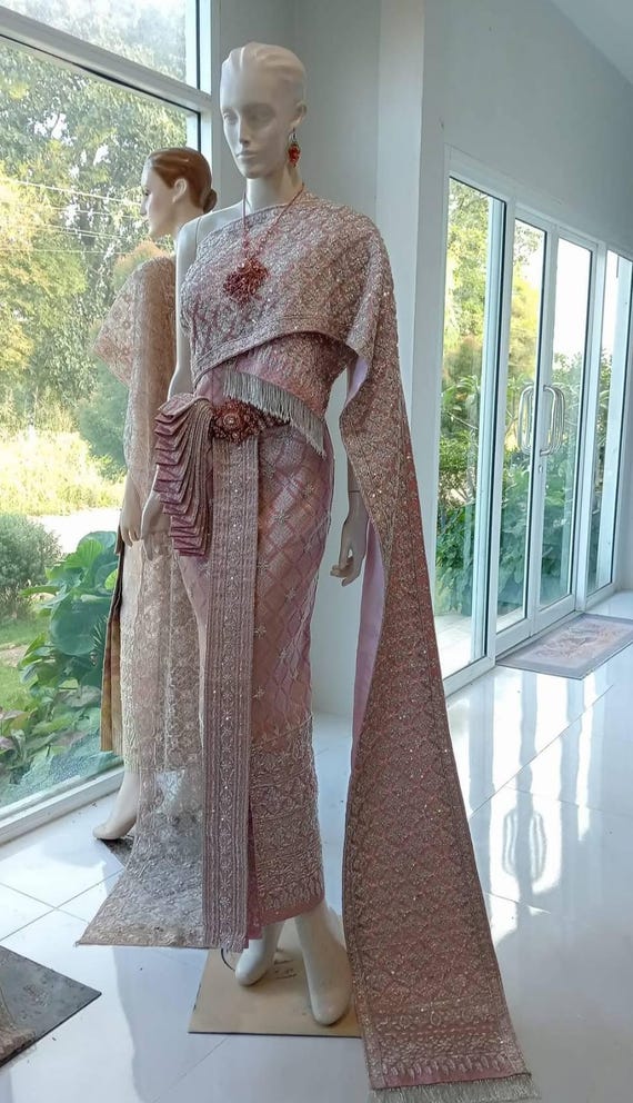 Gorgeous Thai Chakrabath Bridal Dress| Thai/khmer/laos| Handwoven