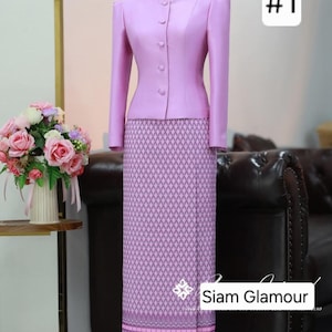 Gorgeous Thai Chitlada Dress| Thai/Laos| Mother of Bride| Handwoven fabric| Made to Measurement| Personalization available